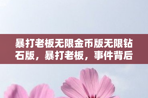 暴打老板无限金币版无限钻石版，暴打老板，事件背后的真相与反思