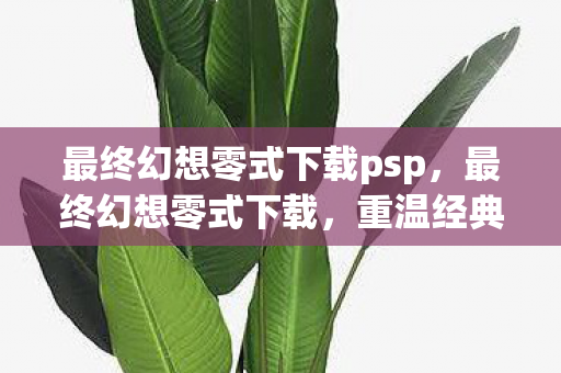 最终幻想零式下载psp，最终幻想零式下载，重温经典，启程新冒险