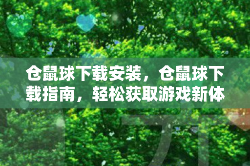 仓鼠球下载安装，仓鼠球下载指南，轻松获取游戏新体验