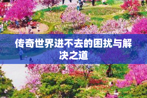 传奇世界进不去的困扰与解决之道