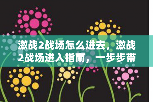 激战2战场怎么进去，激战2战场进入指南，一步步带你进入激战的世界
