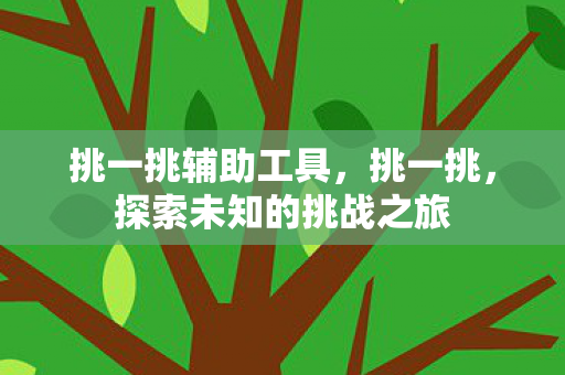 挑一挑辅助工具，挑一挑，探索未知的挑战之旅