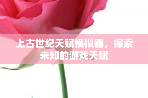 上古世纪天赋模拟器，探索未知的游戏天赋