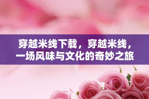 穿越米线下载，穿越米线，一场风味与文化的奇妙之旅