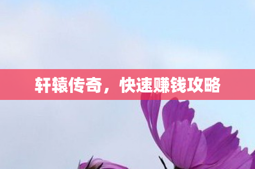 轩辕传奇，快速赚钱攻略