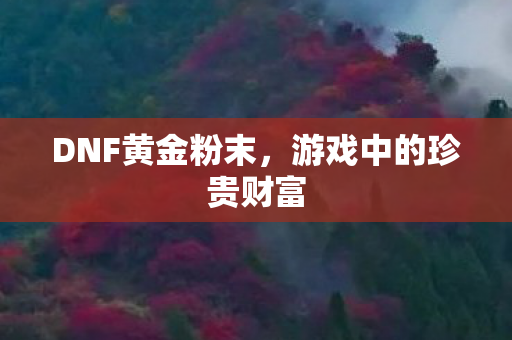 DNF黄金粉末，游戏中的珍贵财富