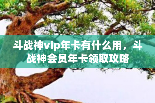 斗战神vip年卡有什么用，斗战神会员年卡领取攻略