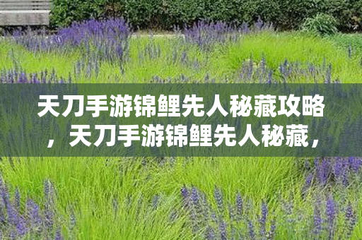 天刀手游锦鲤先人秘藏攻略，天刀手游锦鲤先人秘藏，探寻神秘宝藏之旅