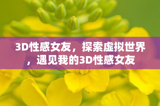 3D性感女友，探索虚拟世界，遇见我的3D性感女友