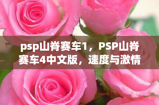 psp山脊赛车1，PSP山脊赛车4中文版，速度与激情的重燃