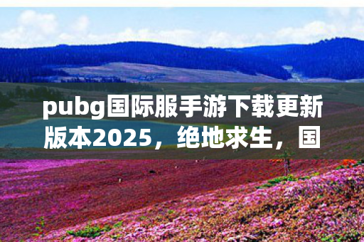 pubg国际服手游下载更新版本2025，绝地求生，国际服手游下载及更新指南 2023