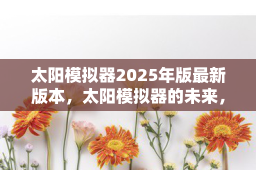 太阳模拟器2025年版最新版本，太阳模拟器的未来，无限可能与挑战
