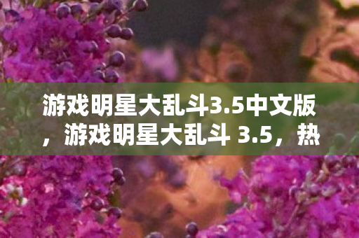 游戏明星大乱斗3.5中文版，游戏明星大乱斗 3.5，热血乱斗的舞台再次开启！