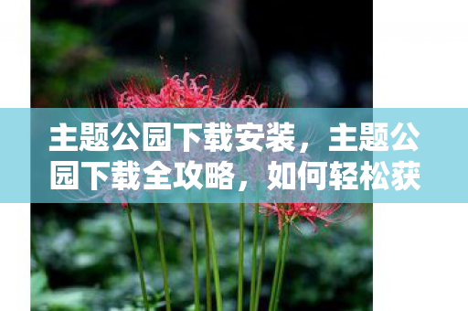 主题公园下载安装，主题公园下载全攻略，如何轻松获取并享受无限乐趣？