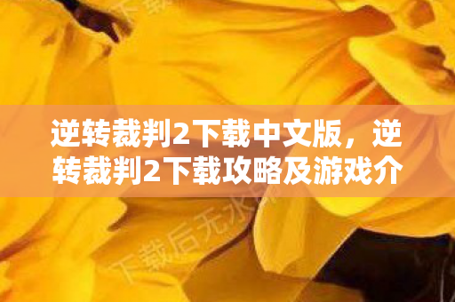 逆转裁判2下载中文版，逆转裁判2下载攻略及游戏介绍