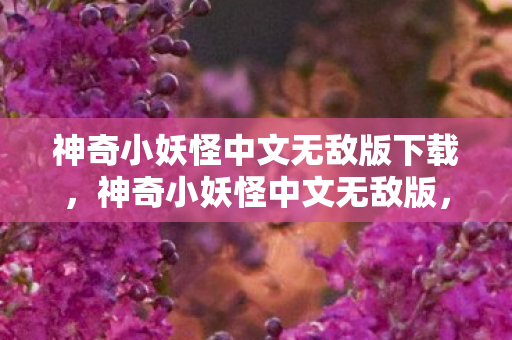 神奇小妖怪中文无敌版下载，神奇小妖怪中文无敌版，重温经典，感受独特魅力