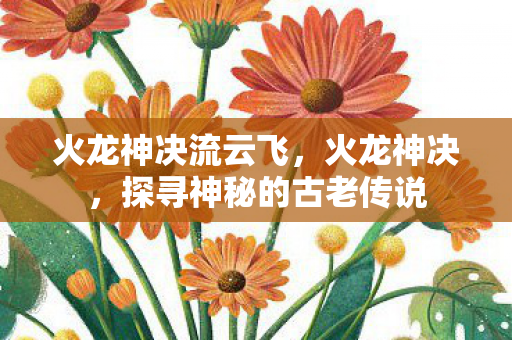 火龙神决流云飞，火龙神决，探寻神秘的古老传说