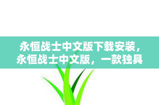 永恒战士中文版下载安装，永恒战士中文版，一款独具魅力的动作游戏