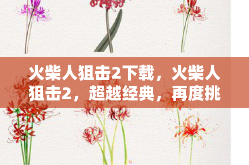 火柴人狙击2下载，火柴人狙击2，超越经典，再度挑战极致射击体验