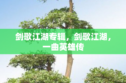 剑歌江湖专辑，剑歌江湖，一曲英雄传