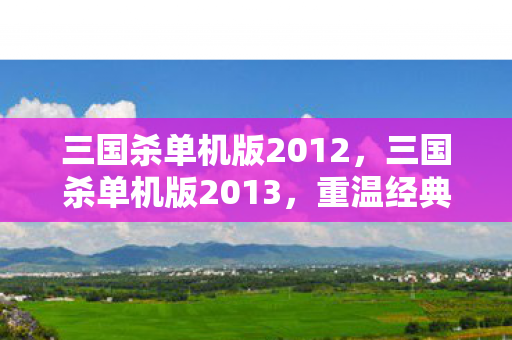 三国杀单机版2012，三国杀单机版2013，重温经典，策略至上