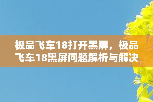 极品飞车18打开黑屏，极品飞车18黑屏问题解析与解决策略