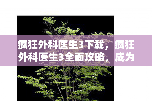 疯狂外科医生3下载，疯狂外科医生3全面攻略，成为手术大师之路