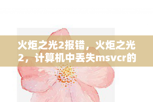 火炬之光2报错，火炬之光2，计算机中丢失msvcr的重要性及其解决方案
