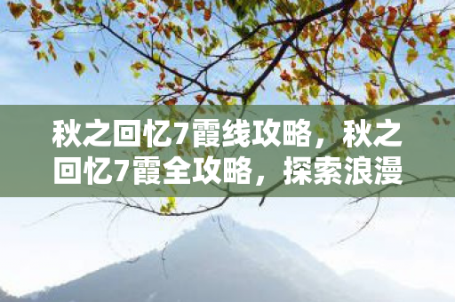 秋之回忆7霞线攻略，秋之回忆7霞全攻略，探索浪漫回忆之旅