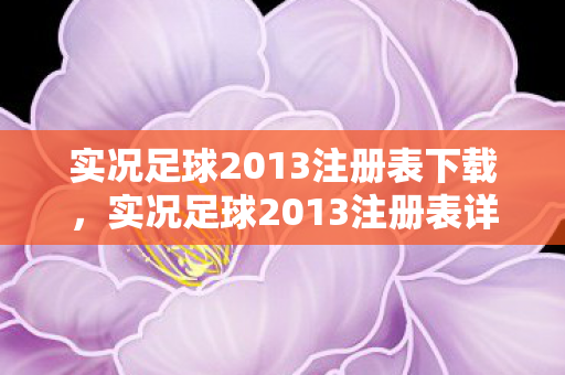 实况足球2013注册表下载，实况足球2013注册表详解与游戏攻略