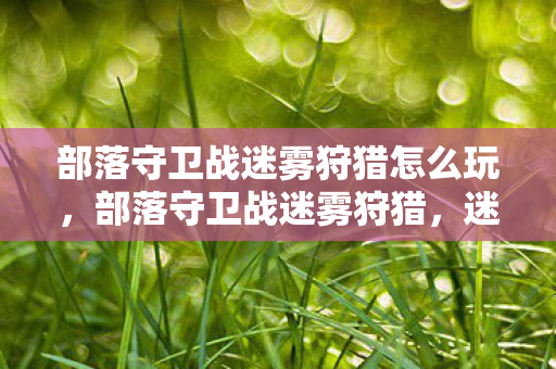 部落守卫战迷雾狩猎怎么玩，部落守卫战迷雾狩猎，迷雾之下隐藏的真相与挑战