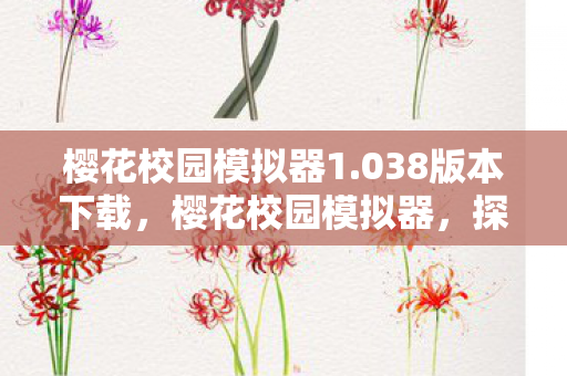 樱花校园模拟器1.038版本下载，樱花校园模拟器，探索1.038版本的新世界