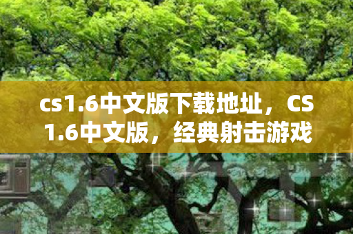 cs1.6中文版下载地址，CS1.6中文版，经典射击游戏的魅力与情怀