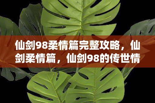 仙剑98柔情篇完整攻略，仙剑柔情篇，仙剑98的传世情怀