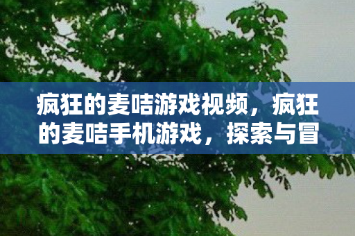疯狂的麦咭游戏视频,疯狂的麦咭手机游戏,探索与冒险的乐趣 疯狂的麦咭游戏视频,疯狂的麦咭手机游戏,探索与冒险的乐趣