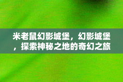 米老鼠幻影城堡，幻影城堡，探索神秘之地的奇幻之旅