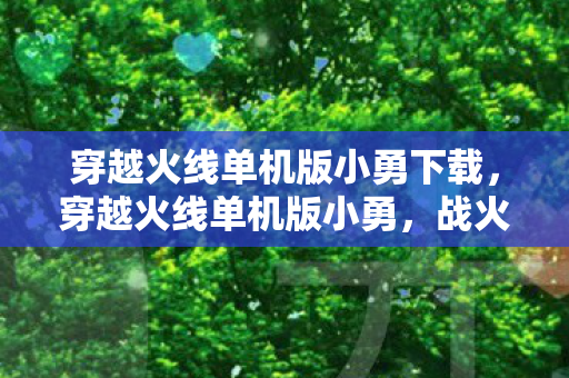 穿越火线单机版小勇下载，穿越火线单机版小勇，战火重燃的射击盛宴