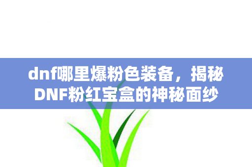 dnf哪里爆粉色装备，揭秘DNF粉红宝盒的神秘面纱