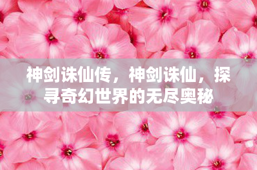 神剑诛仙传，神剑诛仙，探寻奇幻世界的无尽奥秘