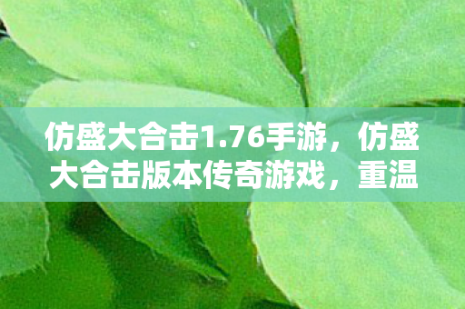 仿盛大合击1.76手游，仿盛大合击版本传奇游戏，重温经典，探索未知世界—1.76版本特色解析