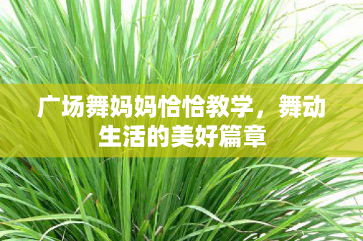 广场舞妈妈恰恰教学，舞动生活的美好篇章