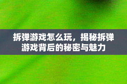 拆弹游戏怎么玩，揭秘拆弹游戏背后的秘密与魅力