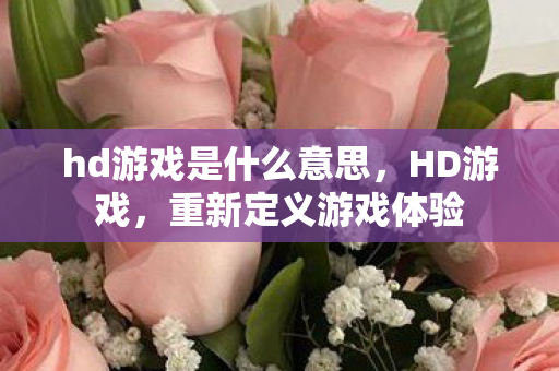 hd游戏是什么意思，HD游戏，重新定义游戏体验