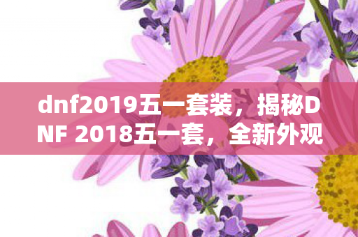 dnf2019五一套装，揭秘DNF 2018五一套，全新外观与实用属性一览