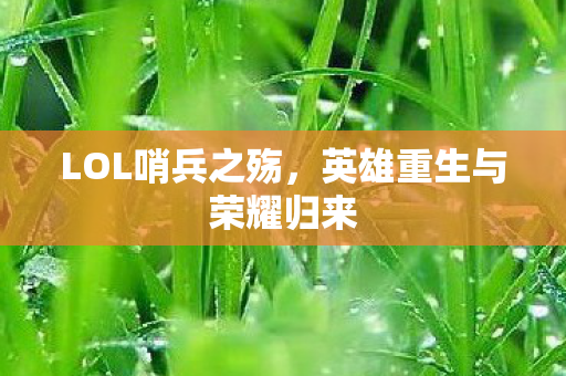 LOL哨兵之殇，英雄重生与荣耀归来
