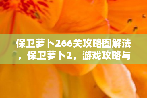 保卫萝卜266关攻略图解法，保卫萝卜2，游戏攻略与深度解析