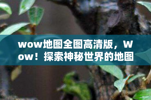 wow地图全图高清版，Wow！探索神秘世界的地图之旅