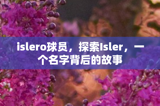 islero球员，探索Isler，一个名字背后的故事