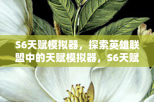 S6天赋模拟器，探索英雄联盟中的天赋模拟器，S6天赋系统深度解析