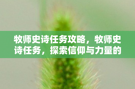 牧师史诗任务攻略，牧师史诗任务，探索信仰与力量的交织之路